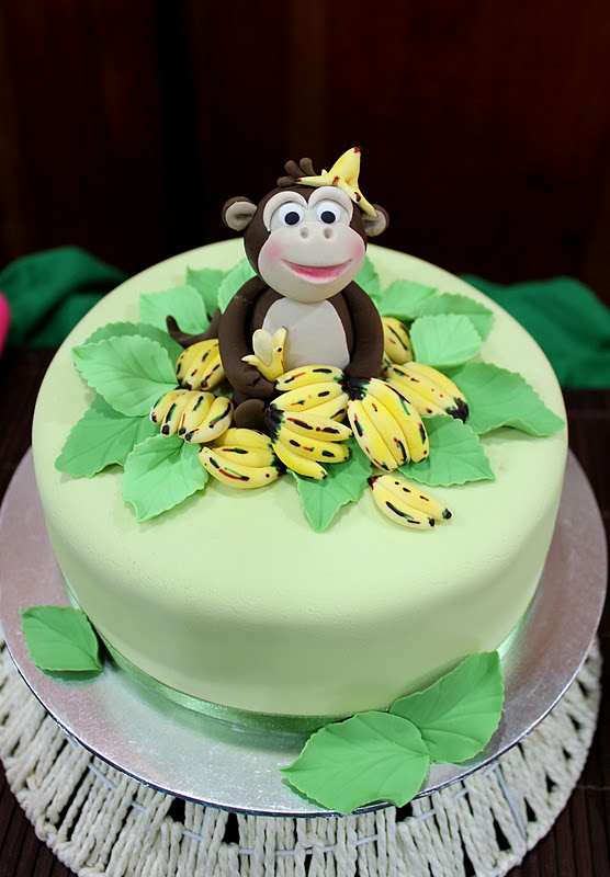 Bánh sinh nhật con khỉ 4 tuổi
