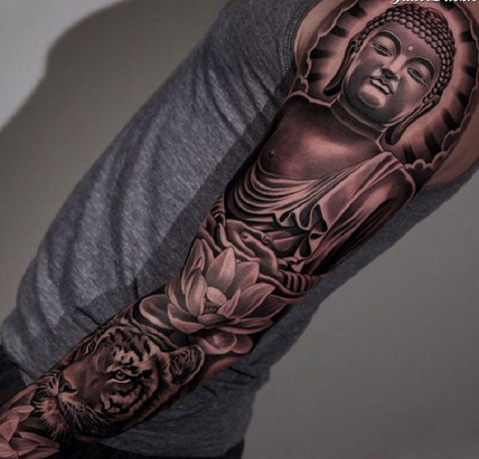 Hình xăm Phật cho cánh tay