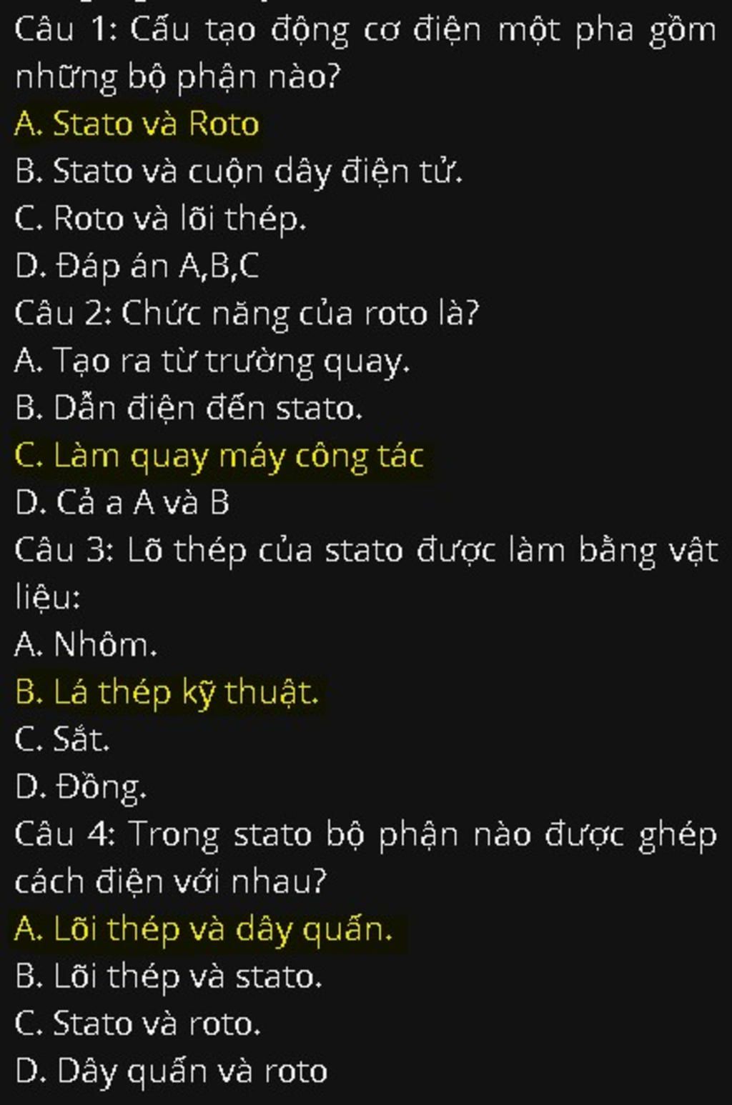 cau-1-cau-tao-dong-co-dien-mot-pha-gom-nhung-bo-phan-nao-a-stato-va-roto-b-stato-va-cuon-day-die