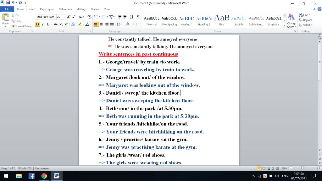 cau-nay-sai-cho-nao-he-constantly-talked-he-annoyed-everyone-write-sentences-in-past-continuous