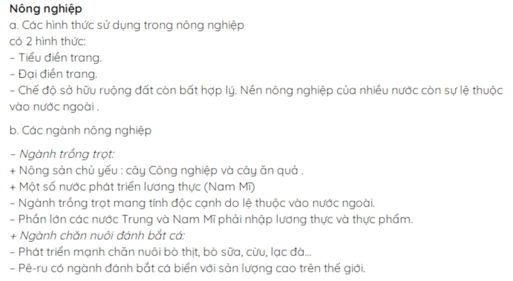 trinh-bay-dac-diem-phan-bo-cac-nganh-nong-nghiep-nam-mi-so-sanh-voi-nong-nghiep-o-bac-mi