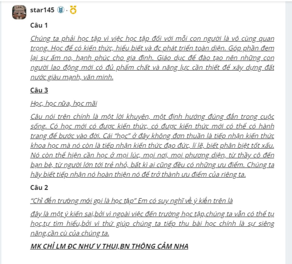 cau-1-vi-sao-chung-ta-phai-hoc-tap-cau-2-co-y-kien-cho-rang-chi-den-truong-moi-goi-la-hoc-tap-em