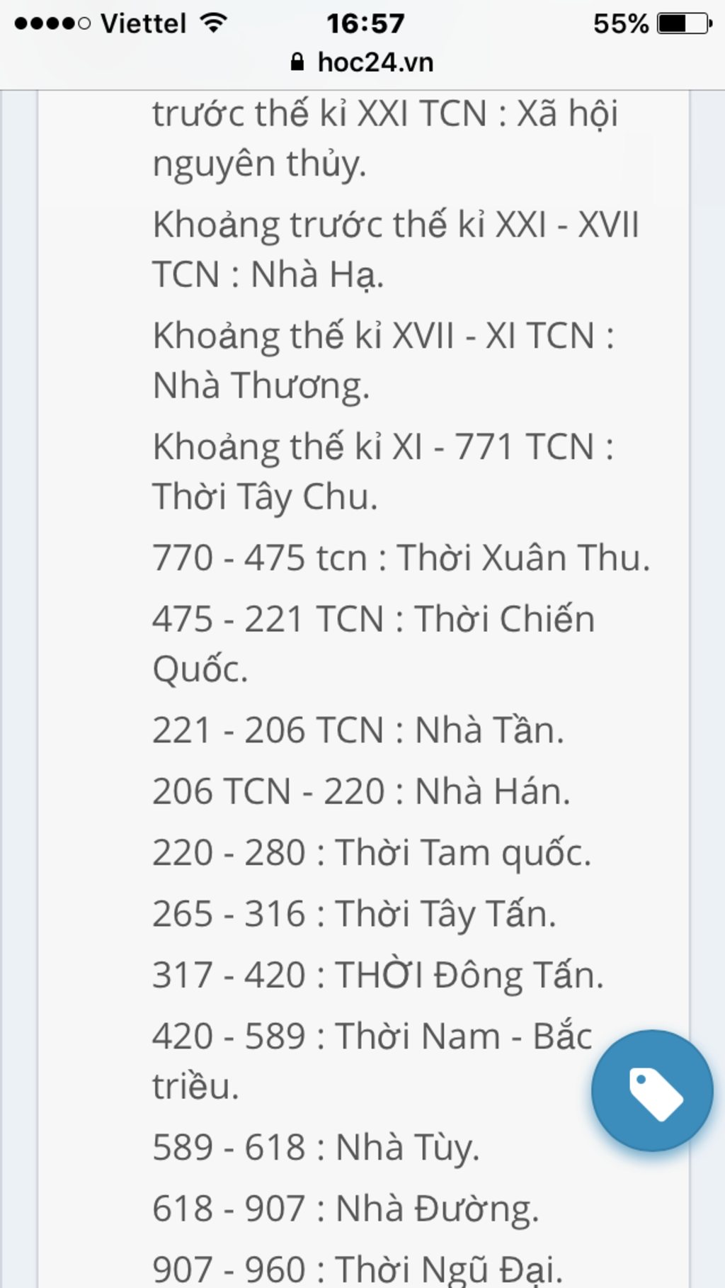 lap-bang-thong-ke-cac-trieu-dai-phong-kien-o-phuong-bac