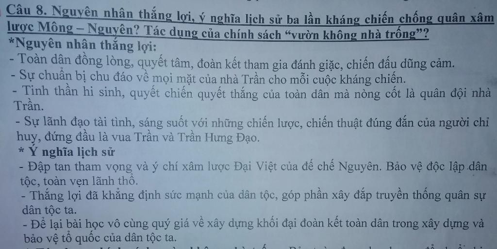Trình bày nguyên nhân thắng lợi, ý nghĩa lịch sử của 3 lần kháng chiến chống quân Mông - Nguyên ? trinh-bay-nguyen-nhan-thang-loi-y-nghia-lich-su-cua-3-lan-khang-chien-chong-quan-mong-nguyen