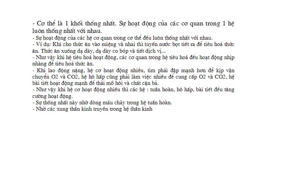 the-nao-la-su-thong-nhat-cua-co-the-cho-vi-du-su-thong-nhat-nay-nho-vao-cac-yeu-to-nao