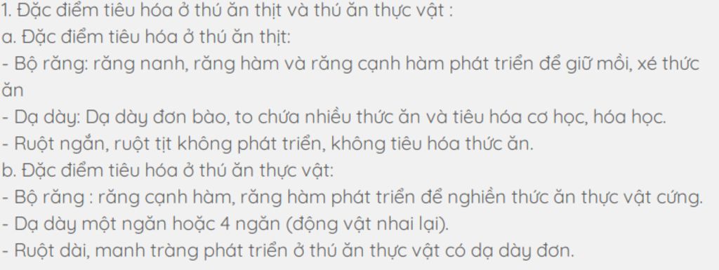 trinh-bay-dac-diem-tieu-hoa-o-thu-an-thit-va-thu-an-thuc-vat