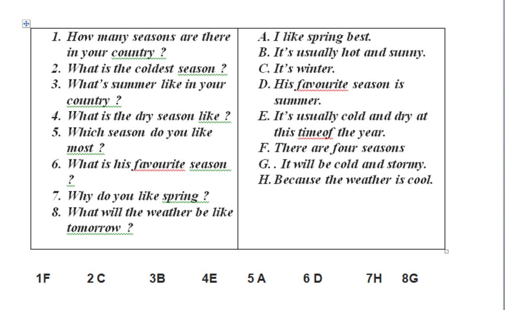 eercise-3-match-the-questions-with-the-correct-answers-1-how-many-seasons-are-there-in-your-coun