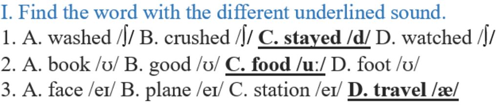 i-find-the-word-with-the-different-underlined-sound-1-a-washed-b-crushed-c-stayed-d-watched-2-a