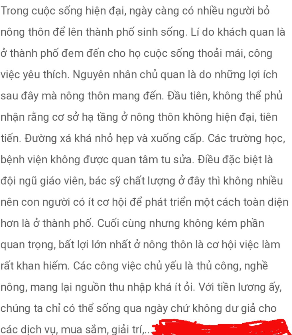 viet-1-bai-van-bang-tieng-anh-ve-nhung-bat-loi-cua-nong-thon