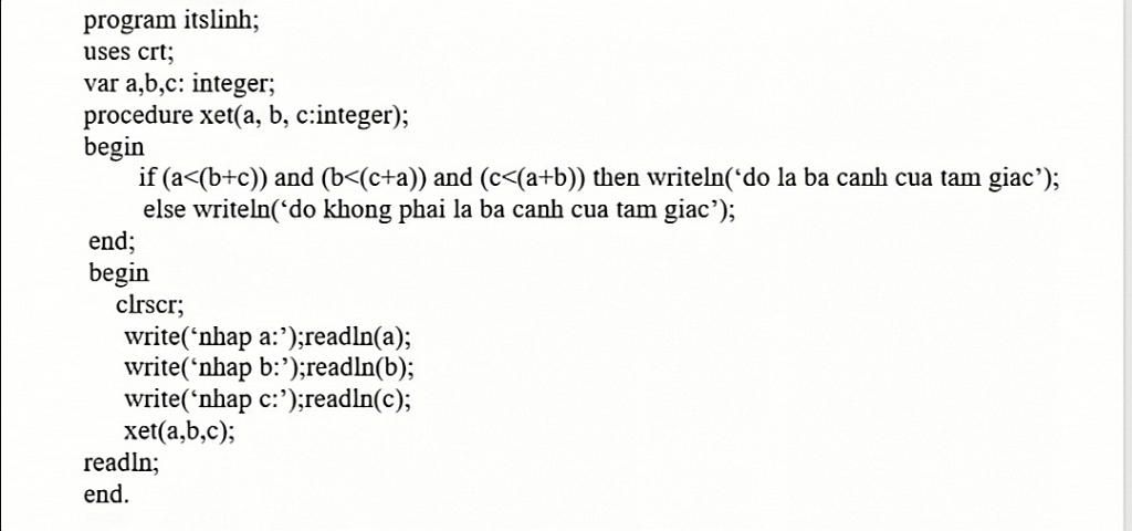 viet-chuong-trinh-kiem-tra-3-so-nguyen-a-b-c-co-phai-la-3-canh-cua-1-tam-giac-hay-khong-su-dung