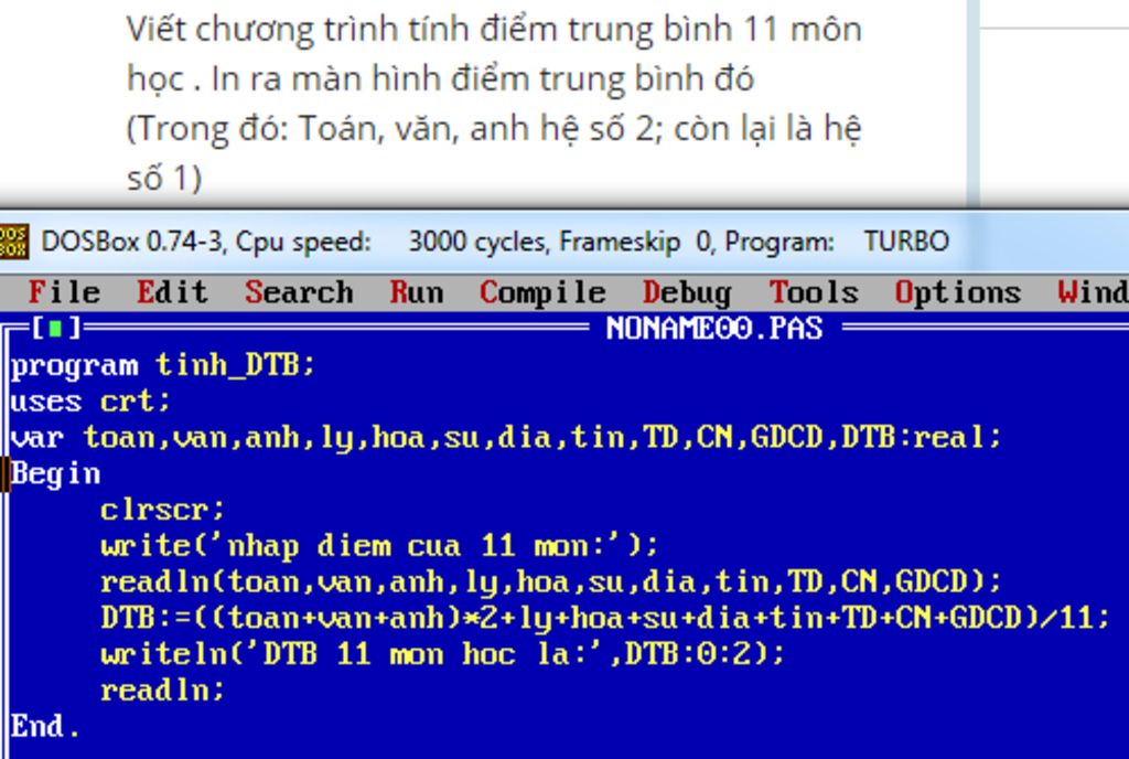 viet-chuong-trinh-tinh-diem-trung-binh-11-mon-hoc-in-ra-man-hinh-diem-trung-binh-do-trong-do-toa